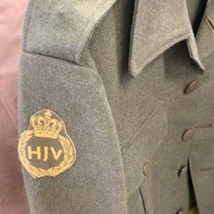 Vintage WW2 Danish Royal Army Wool  Field Jacket With Insignia